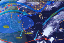 Se prevén lluvias y chubascos en el sureste mexicano y Península de Yucatán