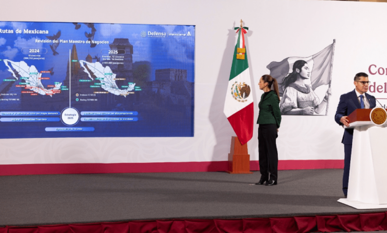 Mexicana anuncia 14 rutas aéreas para 2025