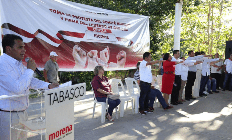 Militancia de Morena en Centla respalda al nuevo Comité Ejecutivo Municipal