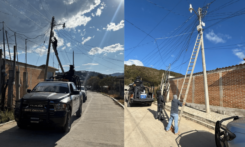 SSP y FGE logran desmantelar sistema de videovigilancia en Teopisca.