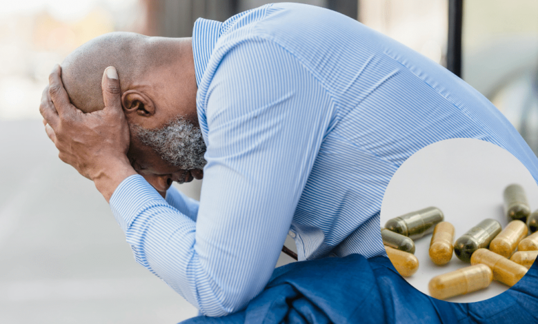 Hombres entado tomándose la cabeza