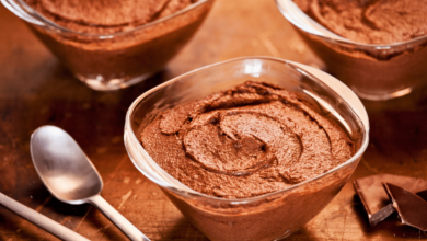 Mousse de chocolate para un postre romántico