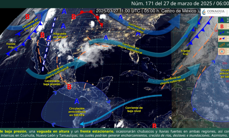 Calor extremo, lluvias intensas y vientos peligrosos el clima golpea al país este 27 de marzo
