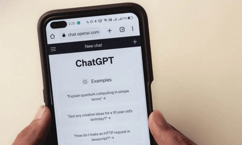 Chat GTP en teléfono móvil