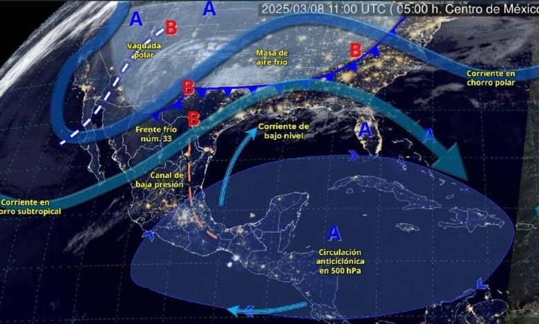 ¿Cuál es el pronóstico del tiempo este ocho de marzo?