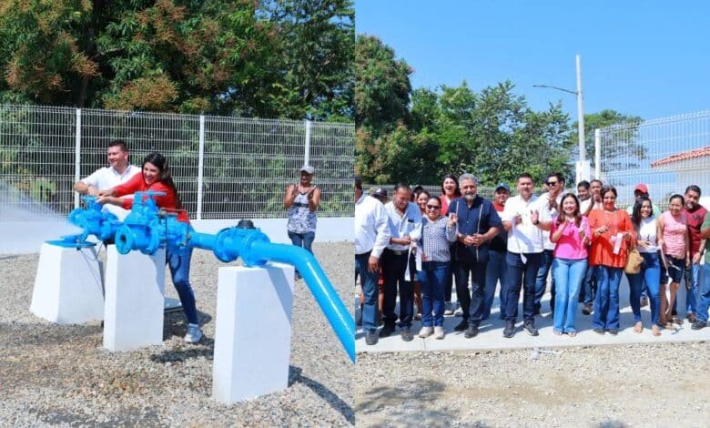 Ovidio Peralta entrega sistema de agua potable en rancheria Lagartera