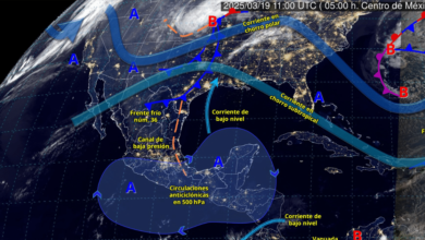 Imagen satelital del clima en México