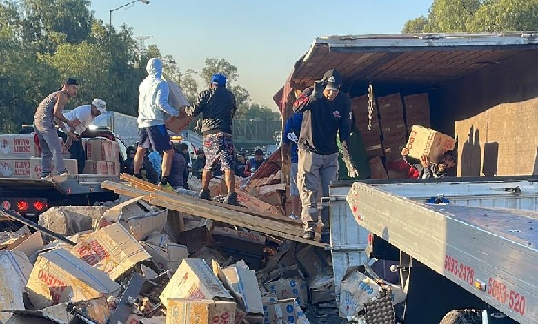 Vuelta camión con huevo en tlanepantla