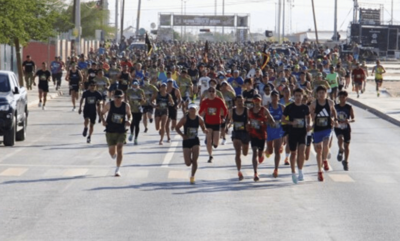 Ejército, Fuerza Aérea y Guardia Nacional realizan carrera deportiva y espectáculo aéreo “La Gran Fuerza de México” en Ciudad Juárez, Chihuahua