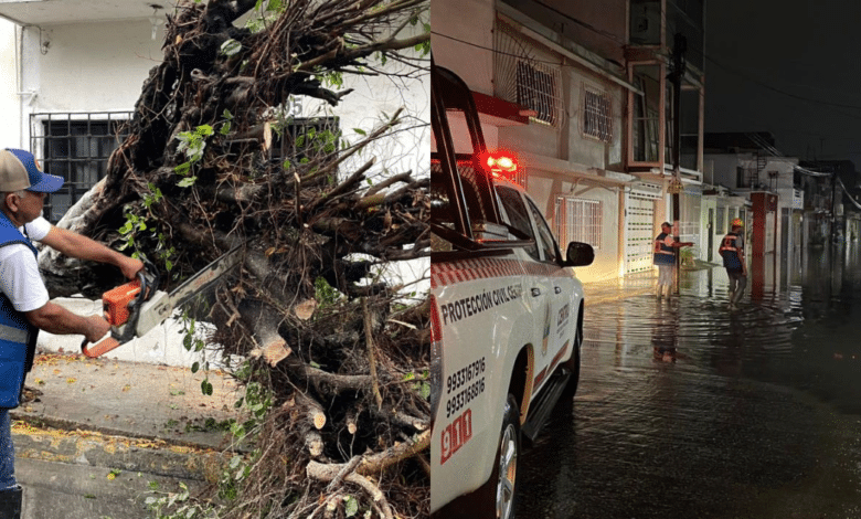 Lluvias del Frente Frío No. 42 dejan afectaciones menores en Tabasco