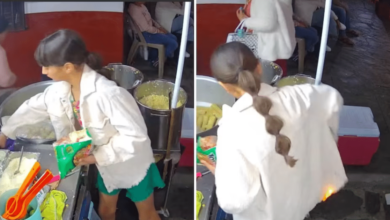 “No soltó los tostilocos” Niña se prende fuego frente a un puesto de elotes y se vuelve viral por su serenidad (Foto por Infobae)
