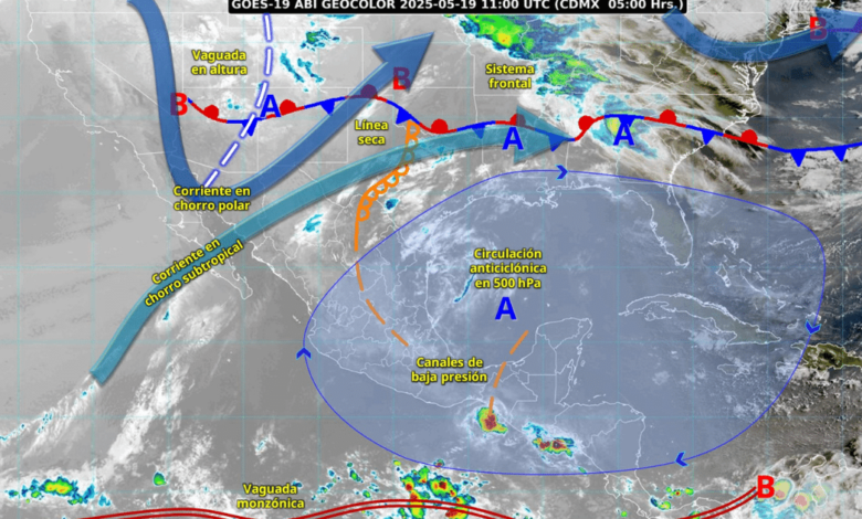 Pronóstico de lluvias fuertes y granizo en México hoy 19 de mayo