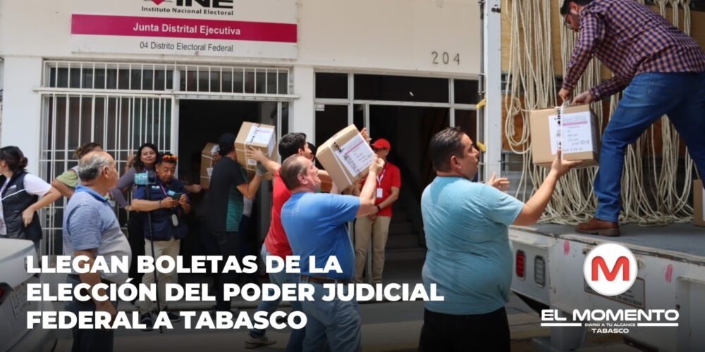 Llegan boletas de la elección del poder judicial federal a Tabasco