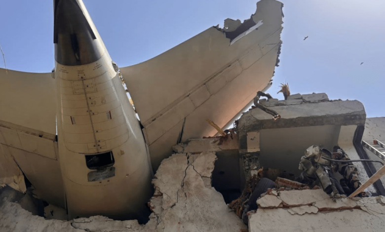 Avión estrellado
