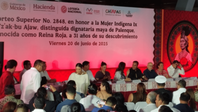 Celebran Sorteo de Lotería Nacional en Honor a la Reina Roja de Palenque