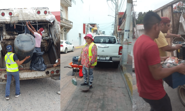 Comalcalco, municipio limpio gracias a barrenderos y recolectores de basura