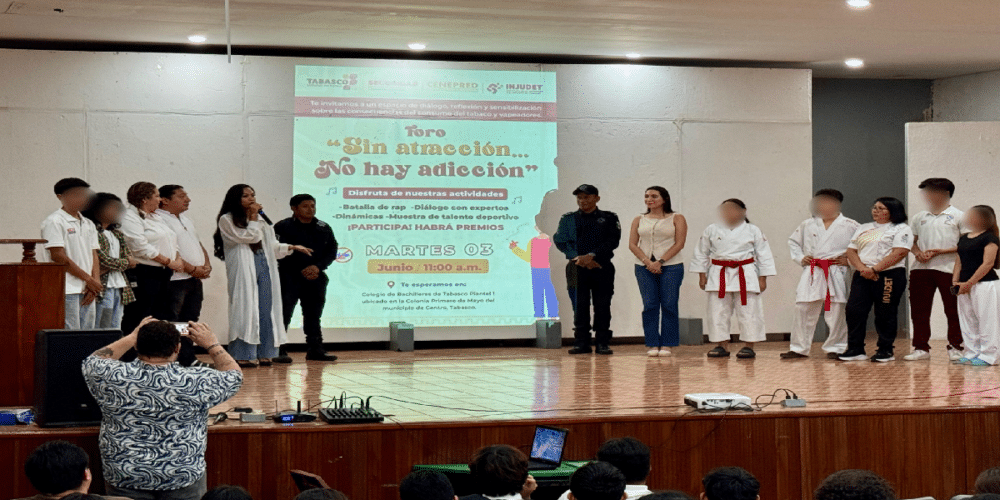 Jóvenes tabasqueños dicen _No a las adicciones_ en foro _Sin Atracción… No Hay Adicción_