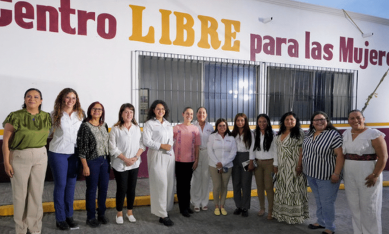 Presidenta Sheinbaum inaugura el primer Centro LIBRE para mujeres en Temixco, Morelos (Foto por el Gobierno de México)