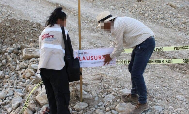 Aseguran inmueble y equipos por extracción ilegal de grava en Macuspana