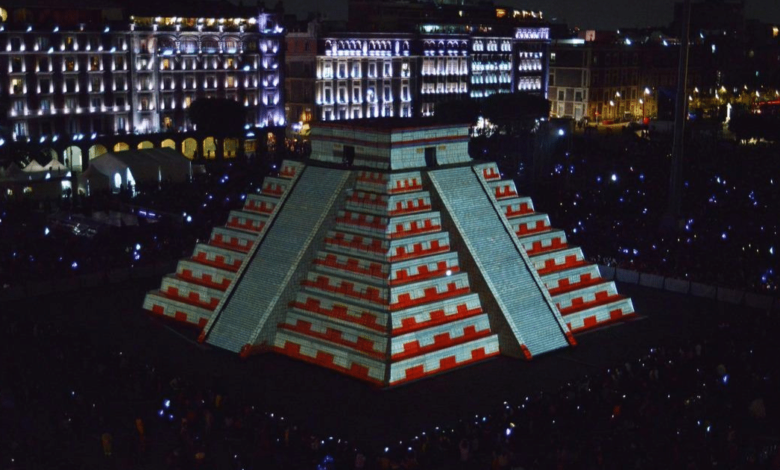 El Zócalo se transforma para celebrar los 700 años de Tenochtitlán con mega representación y arte prehispánico