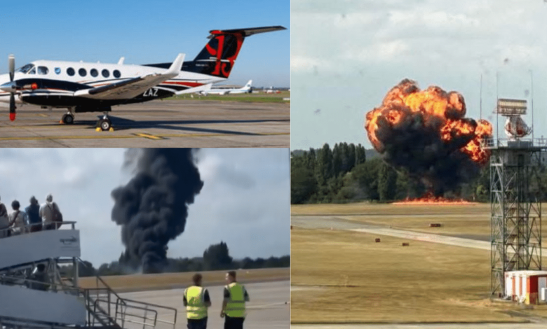 Explosión en Londres tras accidente de aeronave privada