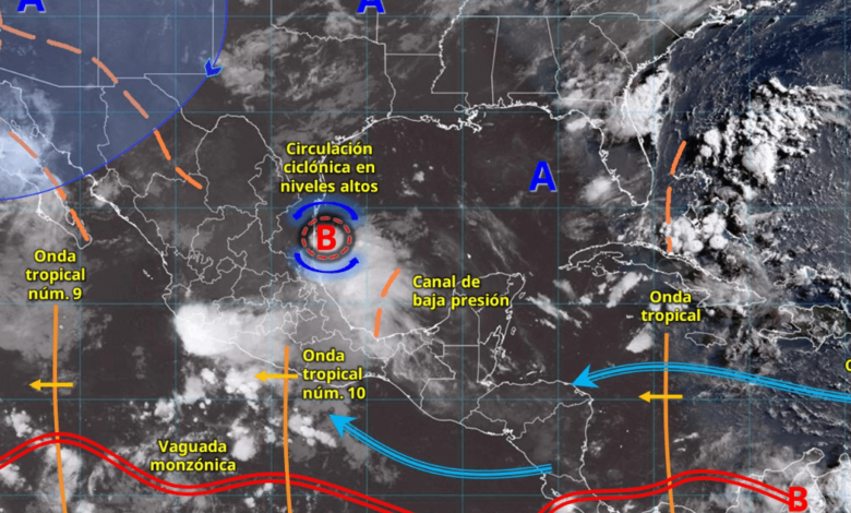 Lluvias puntuales intensas amenazan a cuatro estados del país