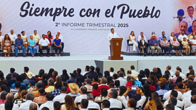 May Rodríguez rinde su segundo informe trimestral y destaca cercanía con el pueblo.