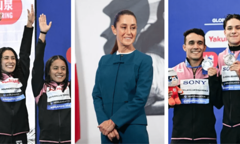 México brilla en el Mundial de Clavados 2025 Sheinbaum reconoce a medallistas
