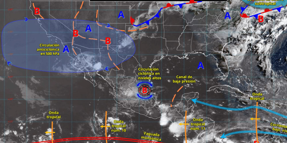 Pronostican lluvias intensas en el noroeste, sur y sureste de México