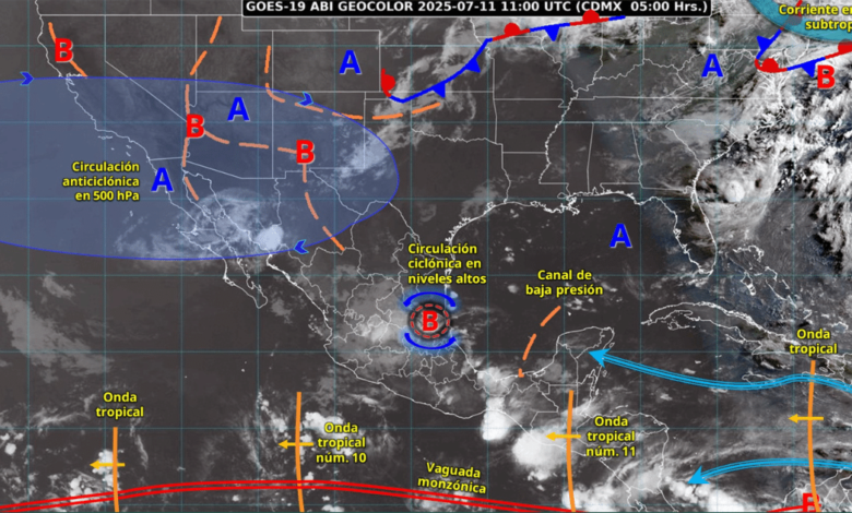 Pronostican lluvias intensas en el noroeste, sur y sureste de México
