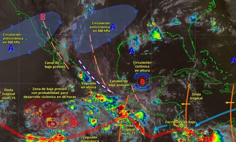 Pronóstico del clima del 30 de julio, ambiente calido por la mañana y posibles lluvias en el sureste