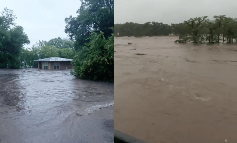 "Inundaciones catastróficas arrasan Texas el 4 de julio de 2025: el río Guadalupe se desborda, dejando 13 muertos y más de 20 niñas desaparecidas en un campamento de verano. Emergencia estatal declarada."