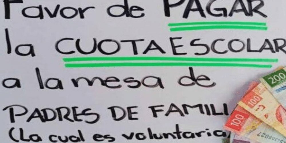 Alto a las cuotas escolares obligatorias