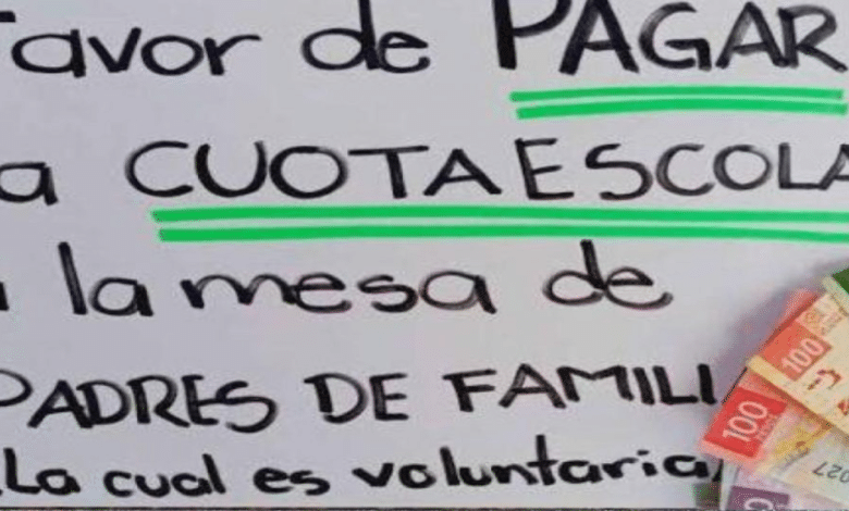 Alto a las cuotas escolares obligatorias