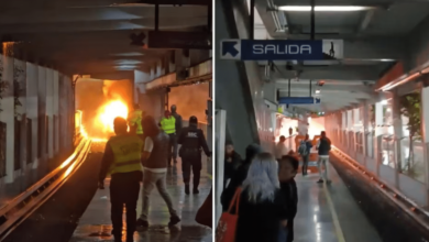 Capturan el momento de la explosión en las vías de San Antonio Abad en la línea 2 del metro de CDMX