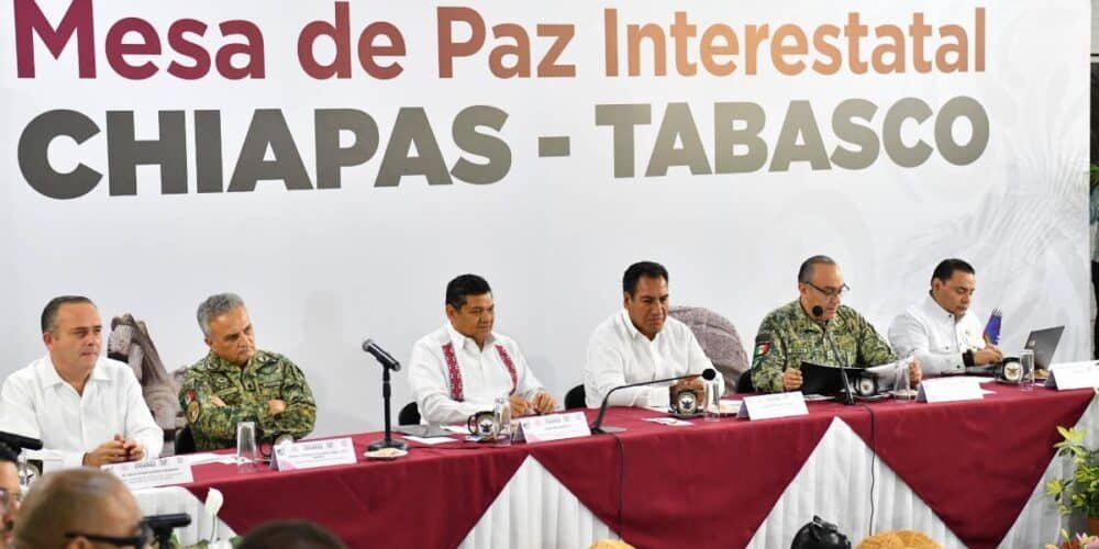 Fortalecen Tabasco y Chiapas acuerdos por la seguridad, al firmar nueva colaboración para combatir los delitos