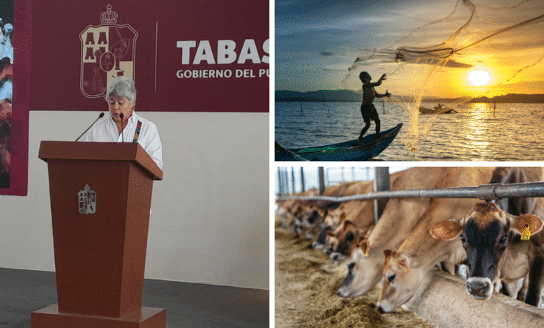 Impulsan el campo y la pesca en Tabasco con Crédito Ganadero a la Palabra y Pescando Vid