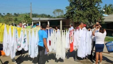 Lavado de la Ropa de los Santos tradición viva en Xicoténcatl, Tacotalpa