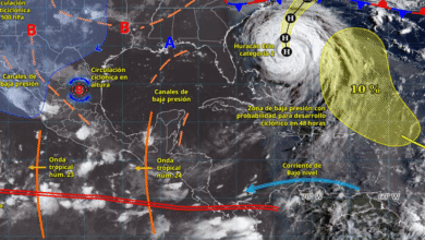 Lluvias intensas azotarán Tamaulipas, Nayarit, Jalisco y Chiapas