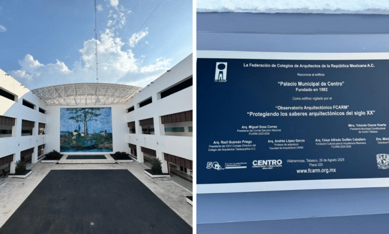 Palacio Municipal de Centro se suma al Observatorio Arquitectónico Nacional