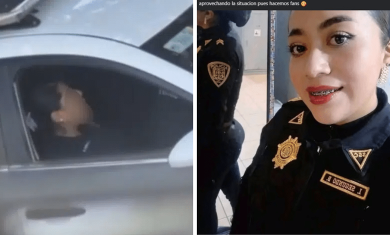 Policía de CDMX niega ser la mujer del video íntimo viral en patrulla
