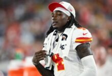 Rashee Rice, receptor de los Kansas City Chiefs suspendido por la NFL