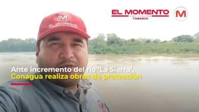 Ante incremento del río La Sierra Conagua realiza obras de protección