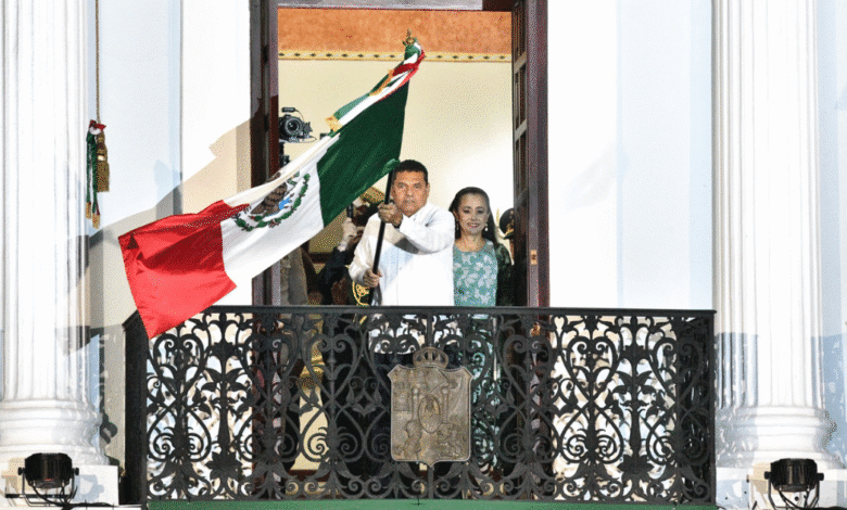 Gobernador honra a las mujeres, las juventudes, las comunidades indígenas y a migrantes en su primer Grito de Independencia