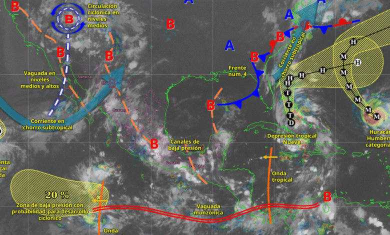 Lluvias intensas en Veracruz, Tabasco y Chiapas