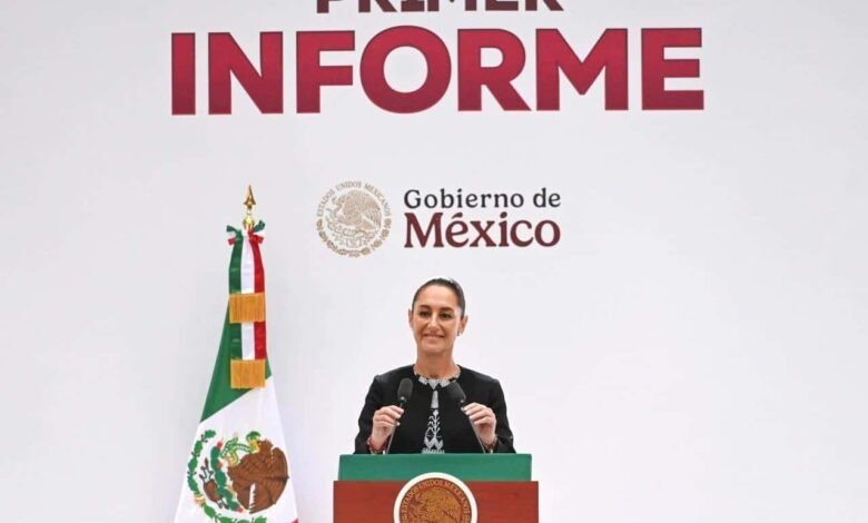 La presidenta rindió su Primer Informe desde Palacio Nacional el 1 de septiembre (acto protocolario a las 11:00 h).