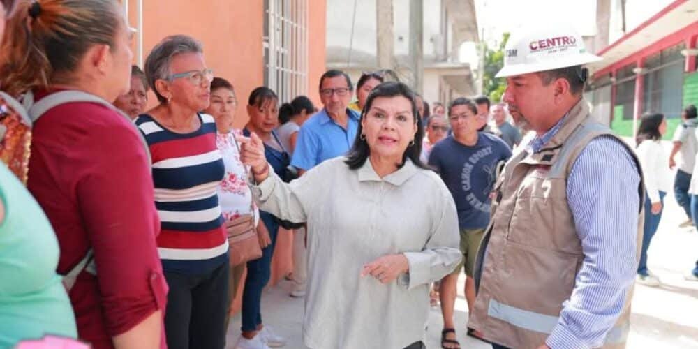 Supervisa Yolanda Osuna obras viales por más de 20 MDP en tres colonias de Villahermosa
