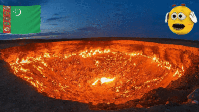 El cráter de gas de Darvaza, el secreto ardiente de Turkmenistán