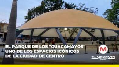 El parque de los Guacamayos uno de los espacios icónicos de la ciudad de Centro