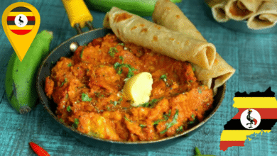 El plátano que es guarnición Matoke, el estofado ancestral que es el corazón de Uganda (Foto por Sanjana Feasts)